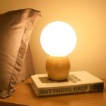 lampe boule bois