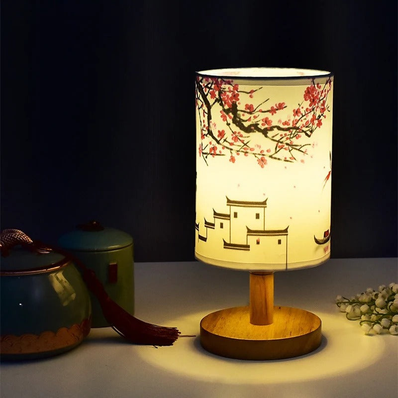 luminaire en bois japonais