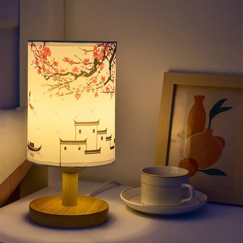 lampe de chevet japonaise élégante