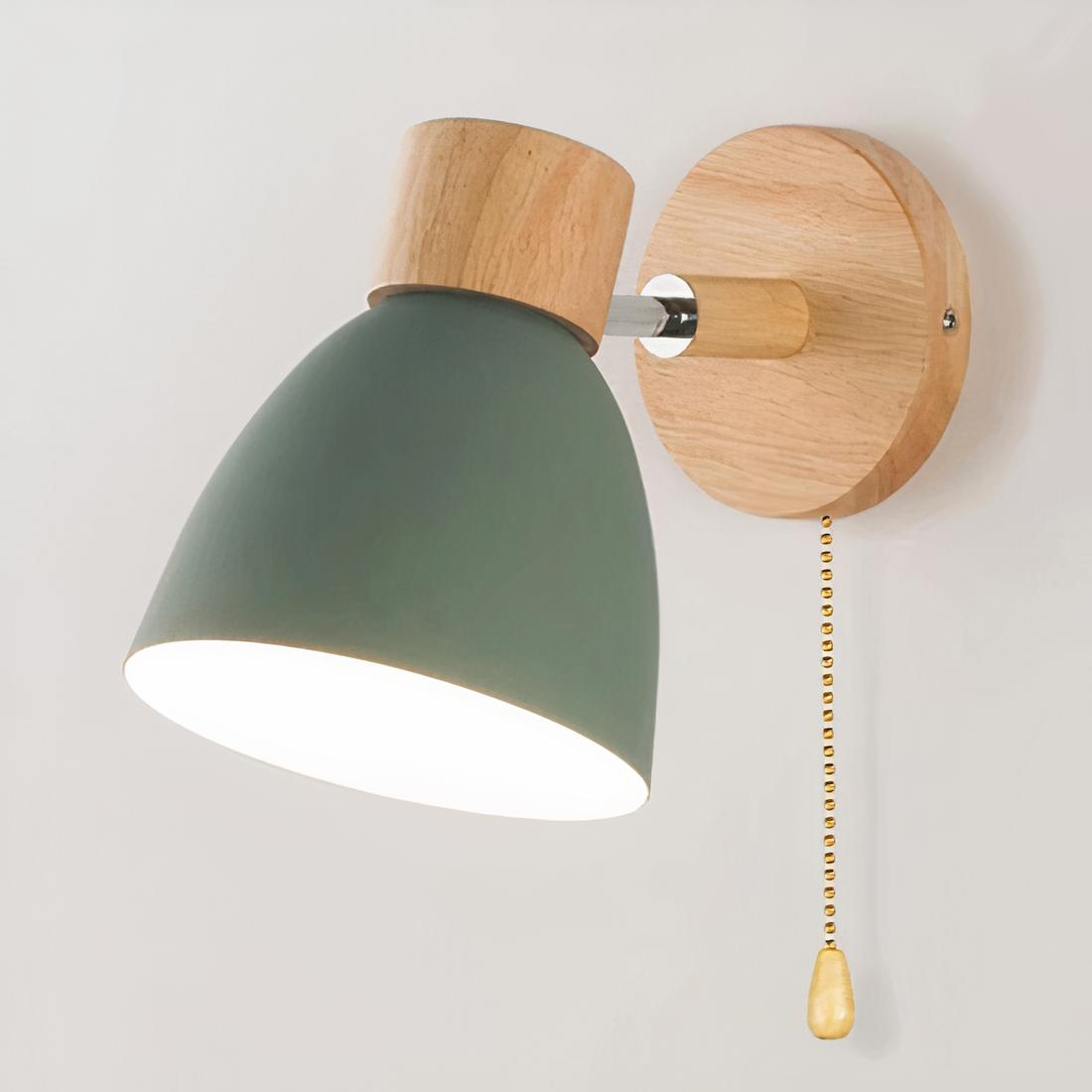 Lampe en bois et métal