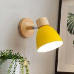 Lampe de chevet murale bois