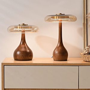 lampe de chevet bois