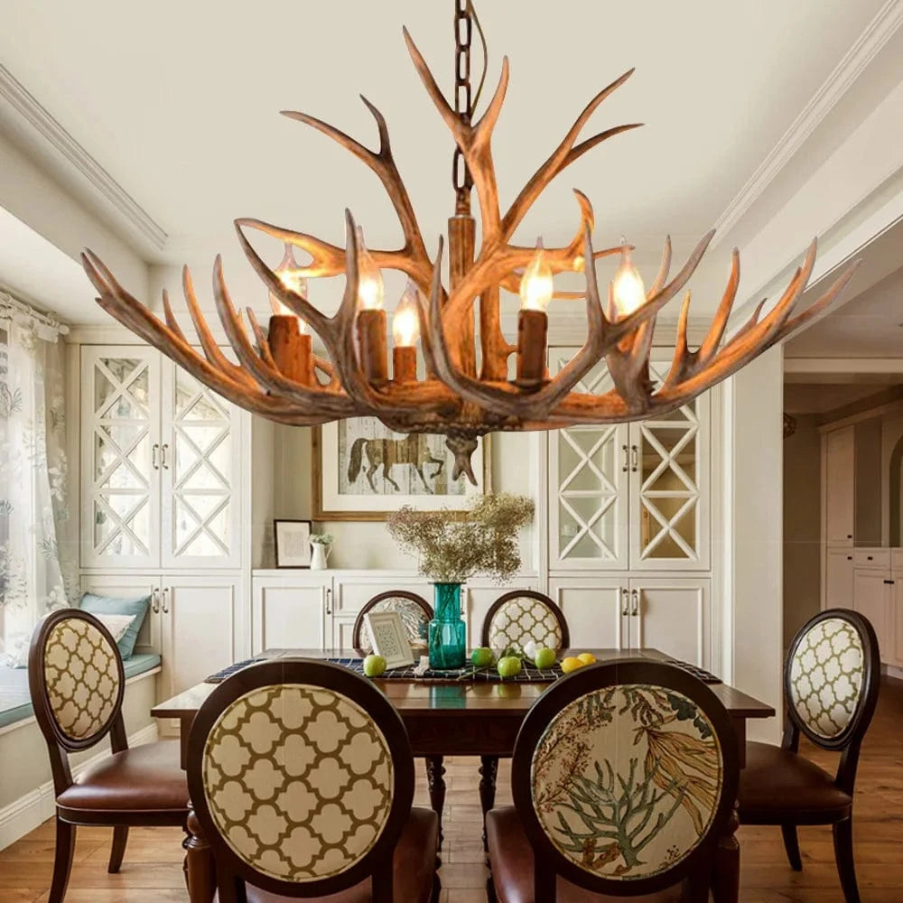 lustre bois de Cerf