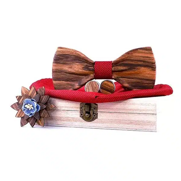 noeud papillon mariage bois