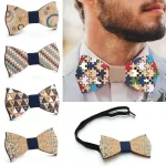 noeud papillon bois bleu