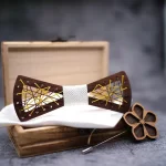 noeud papillon en bois unique
