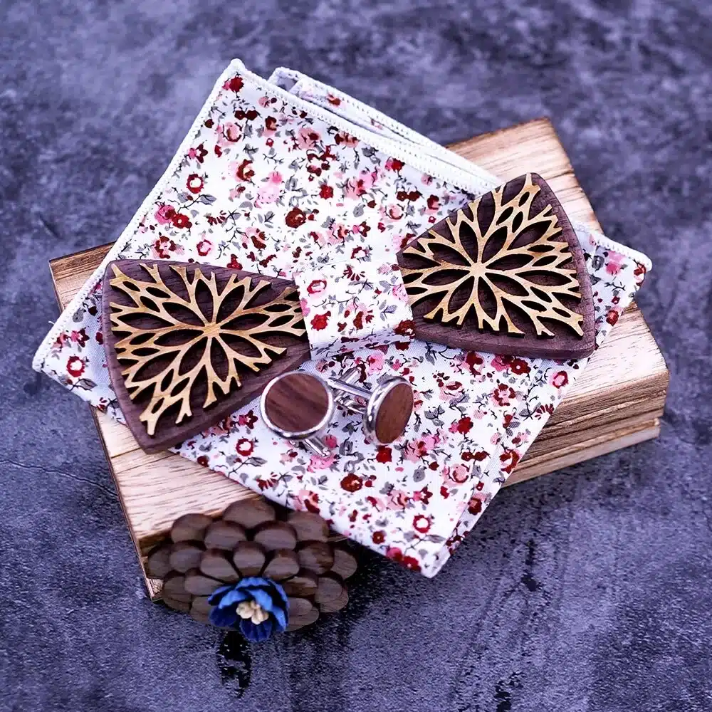 noeud papillon en bois pour mariage