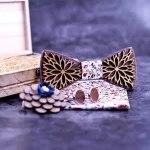noeud papillon en bois élégant