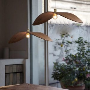 lampadaire en bois japonais