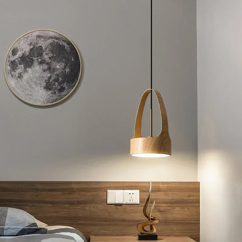luminaire en bois naturel