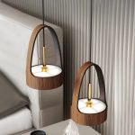 suspension en bois naturel