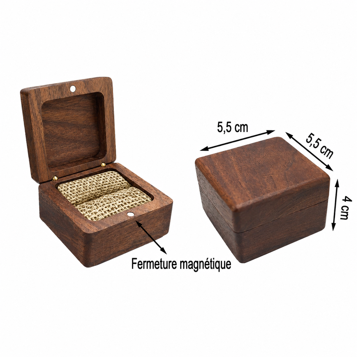 Boîte à bague élégante