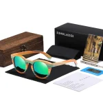 lunette de soleil bambou UV400 océan
