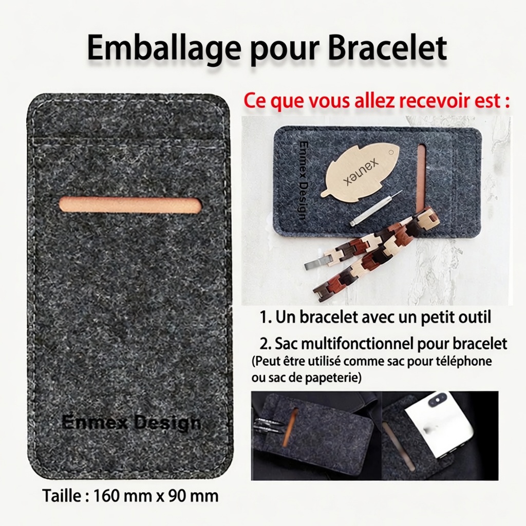 élégant bracelet en bois de santal