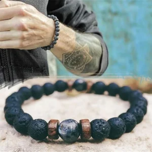 bracelet en bois naturel pour hommes