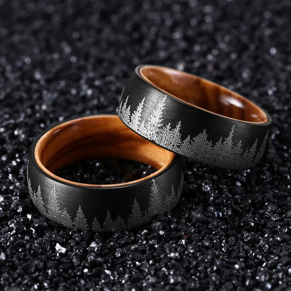 bague unisexe en tungstène