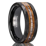 bague en tungstène noir