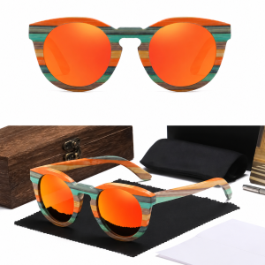 Monture bambou élégante lunettes de soleil