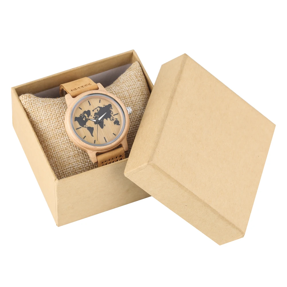 cadran montre en bois atlas