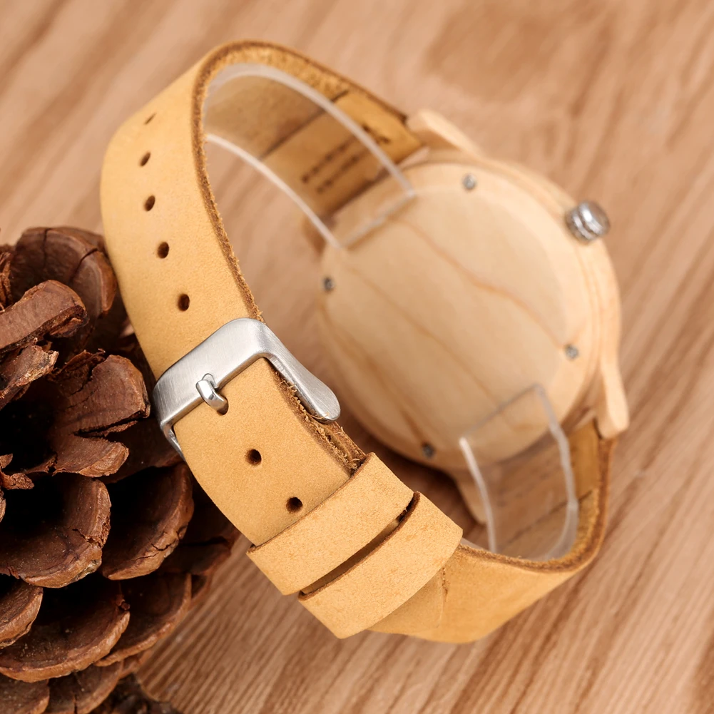 bracelet cuir montre en bois