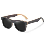 lunettes de soleil en bambou