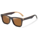 lunettes de soleil en bambou