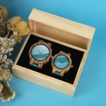 montre océan en bois