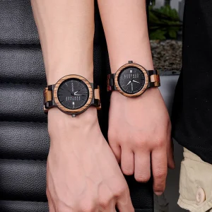 duo de montres en bois pour couple