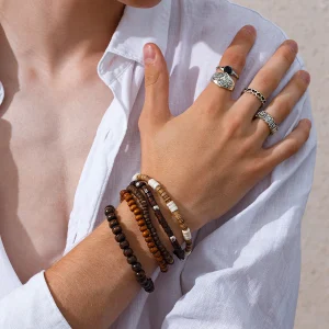 perles de bois bracelet
