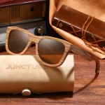 lunettes de soleil bambou UV400 safran