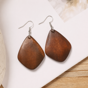 Bijoux en bois losange