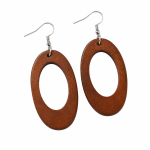 Boucles d'Oreilles Bois Ovale