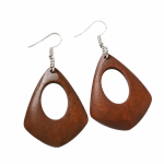 Boucles d'Oreilles Bois Trapèze