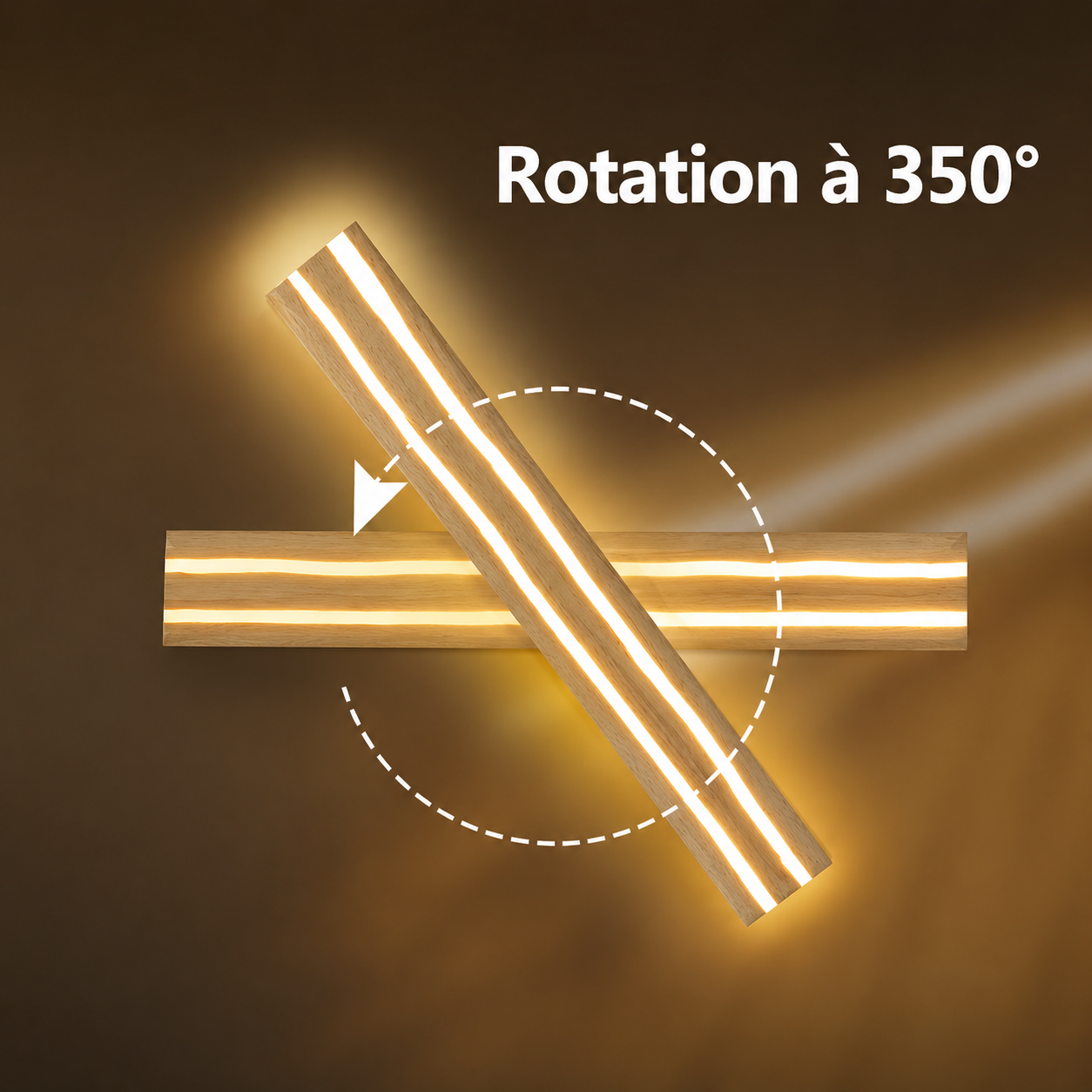 Halo lumineux diffusé autour du luminaire
