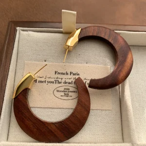 Boucles d'Oreilles en Bois - Alba