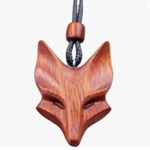 Collier Renard en Bois – Pendentif Esprit Sauvage