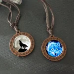 Collier Loup en Bois – Pendentif Esprit Sauvage