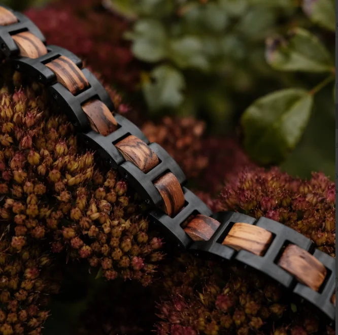 bracelet métal et bois pour homme et femme