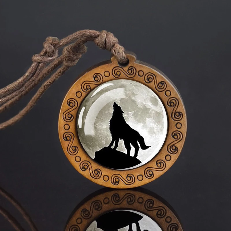 Collier Loup en Bois – Pendentif Esprit Sauvage – Image 2
