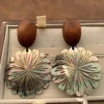 Boucles d'Oreilles en Bois - Flora