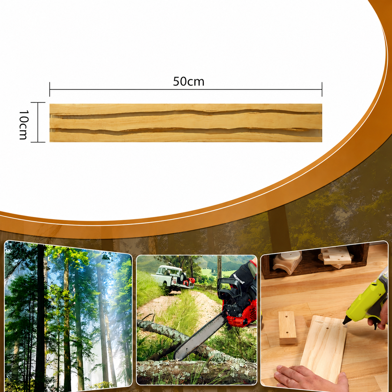 Applique murale moderne en bois naturel