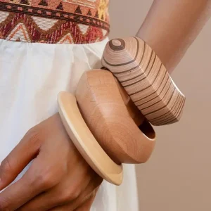 bracelet en bois minimaliste femme