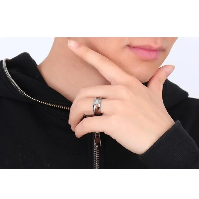bague de mariage en Tungstène et bois