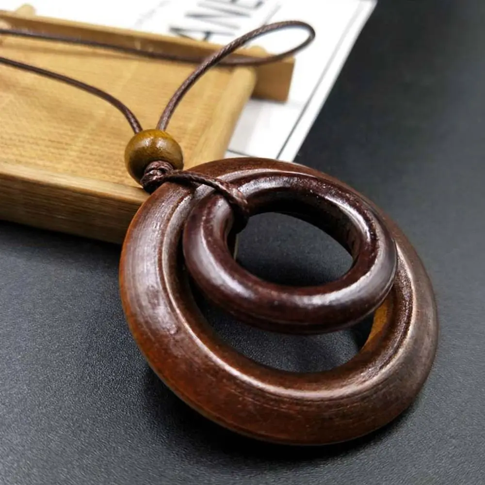 collier long en bois femme