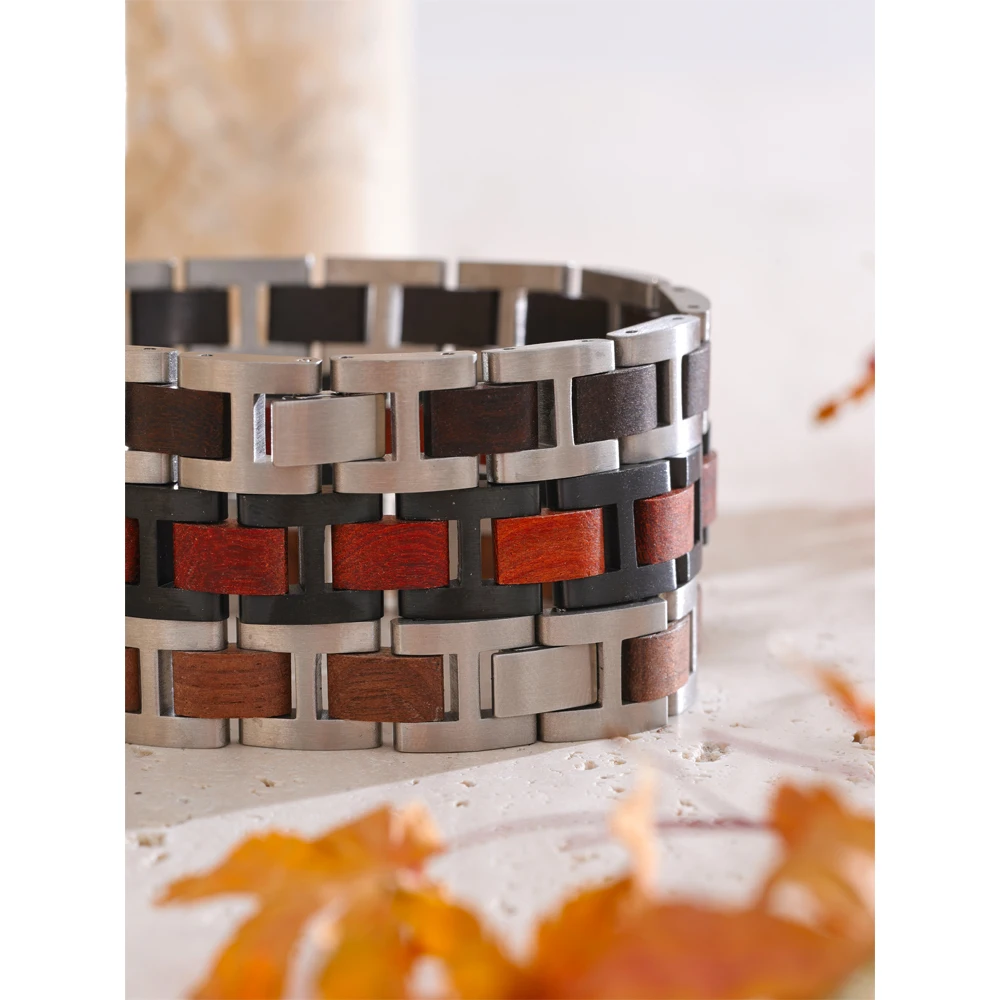 bracelet Passion bijoux en bois Passion bijoux en bois noir acier