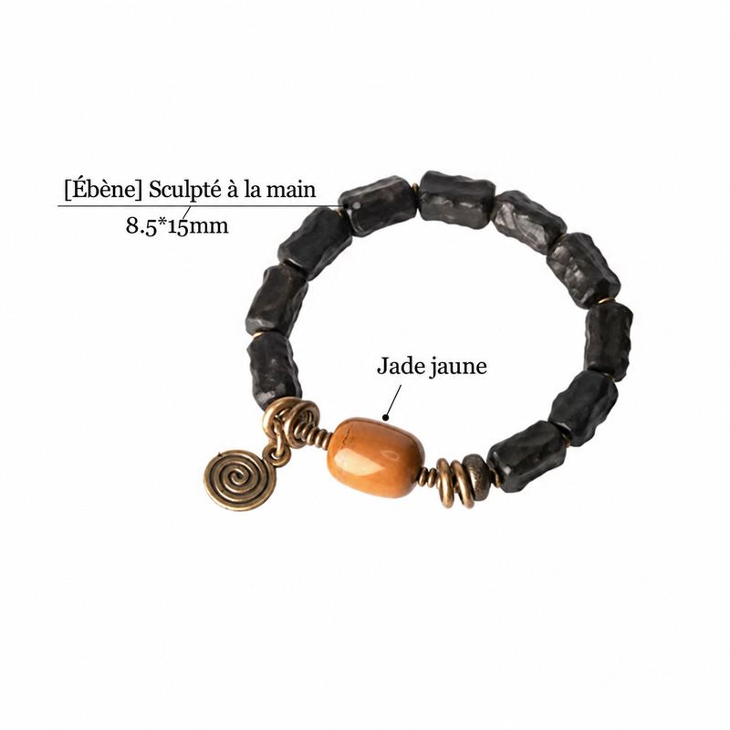 bracelet en bois d’ébène rond