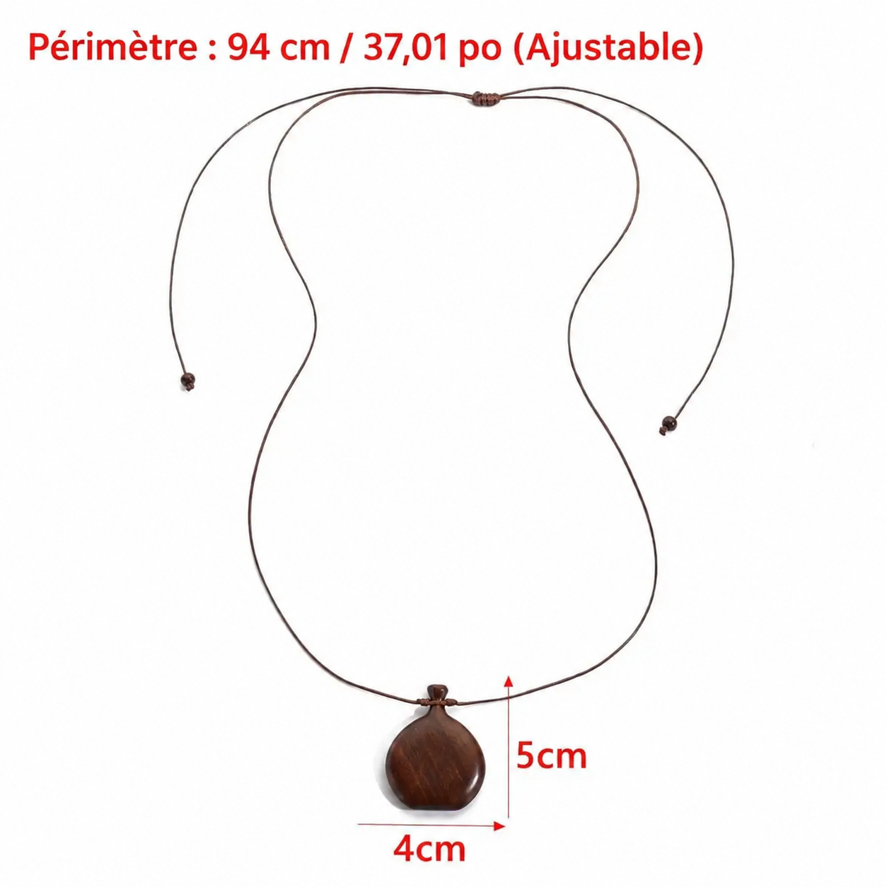 collier naturel en bois pour femme élégante