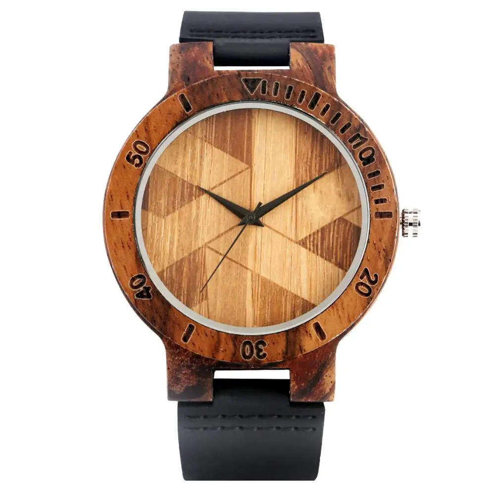montre en bois pour couple élégante