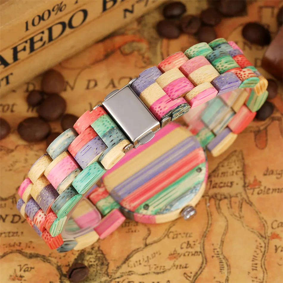 montre écologique en bois de bambou