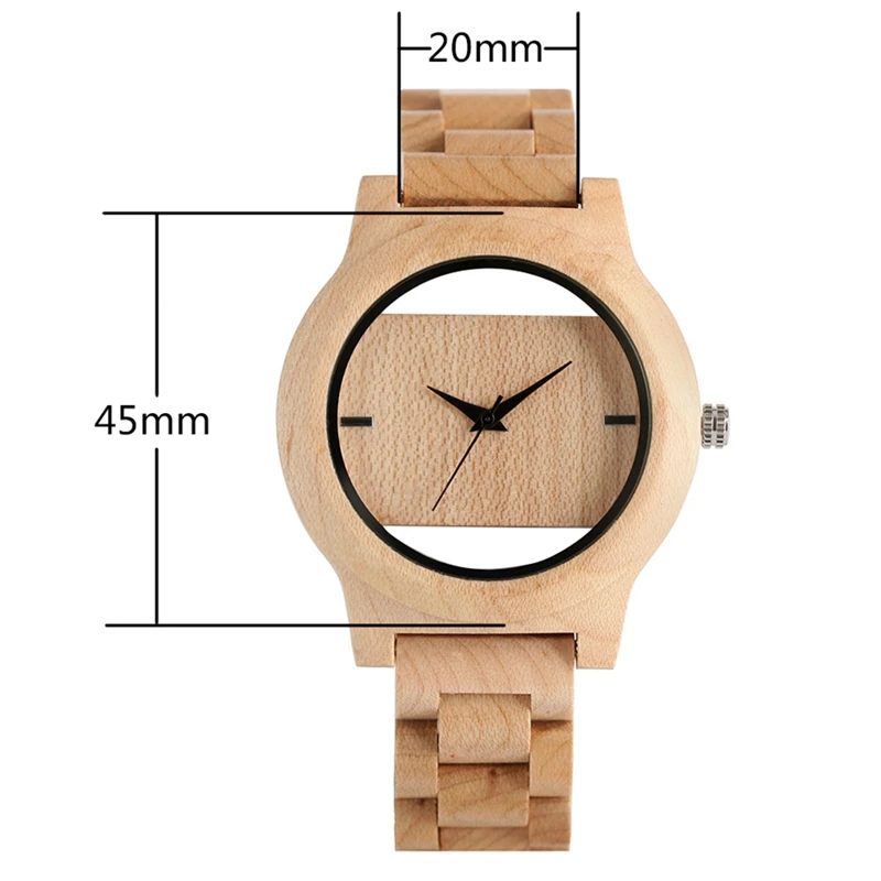 Montre en Bois pour Homme et Femme – Cadran Évidé Original – Image 6